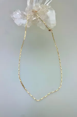 Shimmer Box Chain Necklace