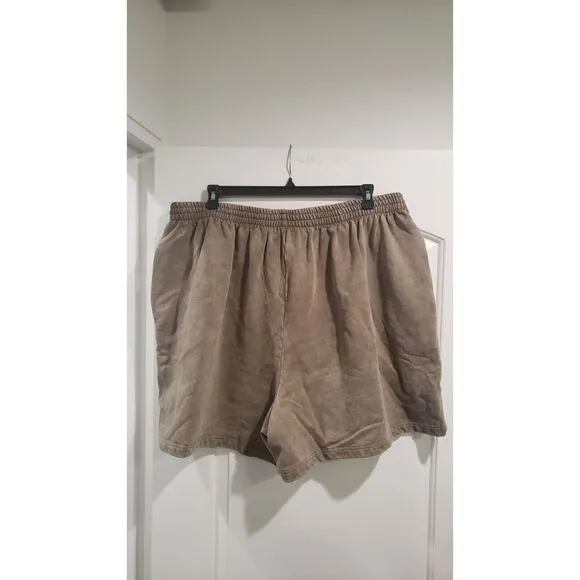 SKIMS NWT Boyfriend Fleece Shorts - Desert - 4X‎