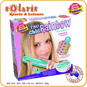 Small World Fashion Toys TOP CHIC RAINBOW Girls Hair Styling Kit