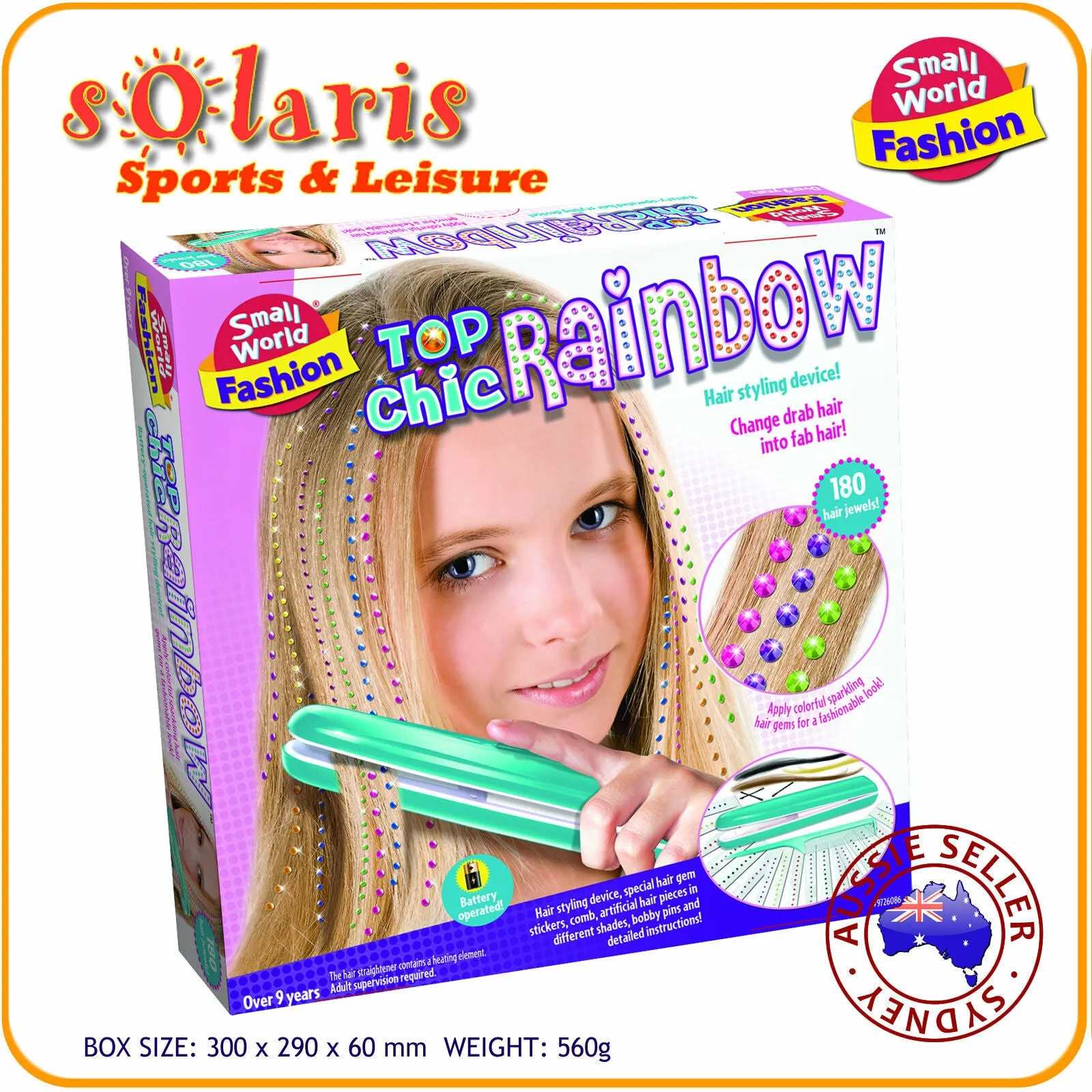 Small World Fashion Toys TOP CHIC RAINBOW Girls Hair Styling Kit