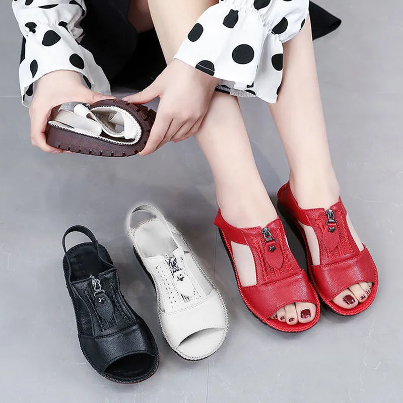 Solid Color Soft Sole Summer Sandals