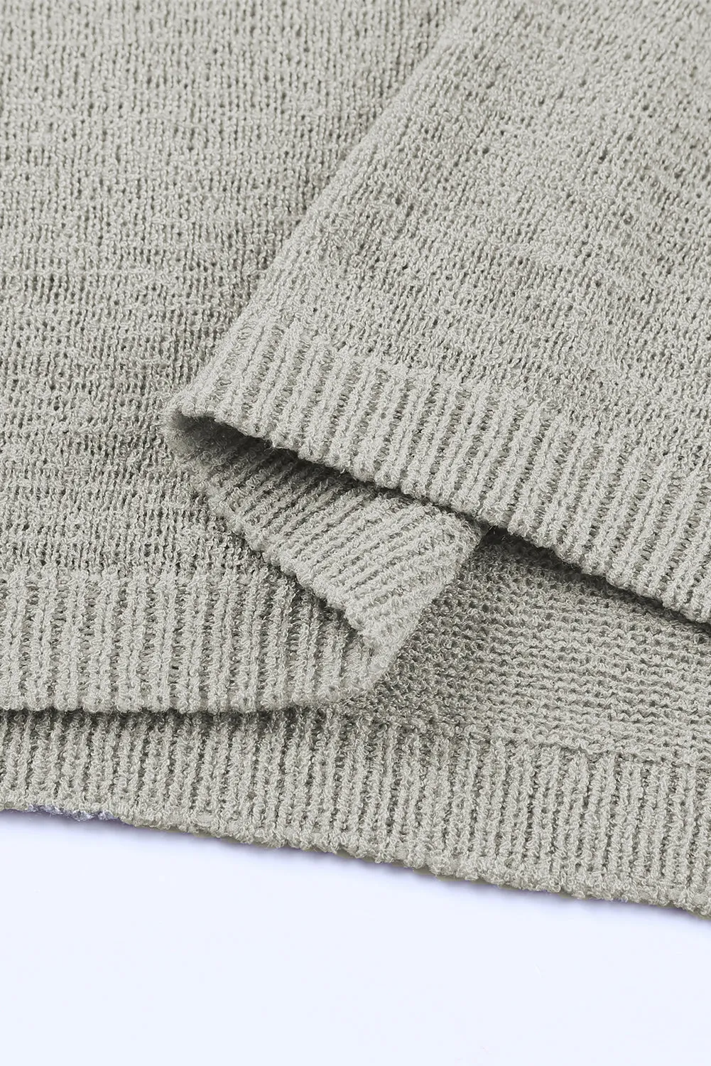 Solid Drop Shoulder Pullover Sweater