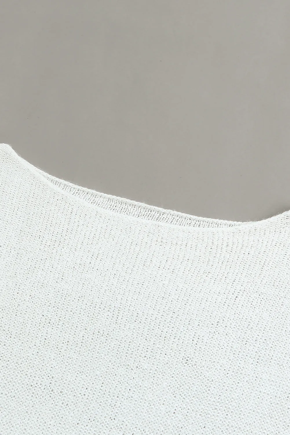 Solid Drop Shoulder Pullover Sweater