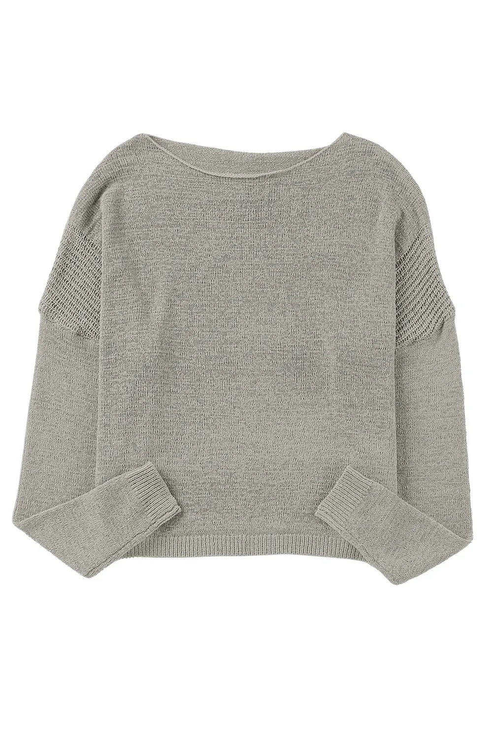 Solid Drop Shoulder Pullover Sweater