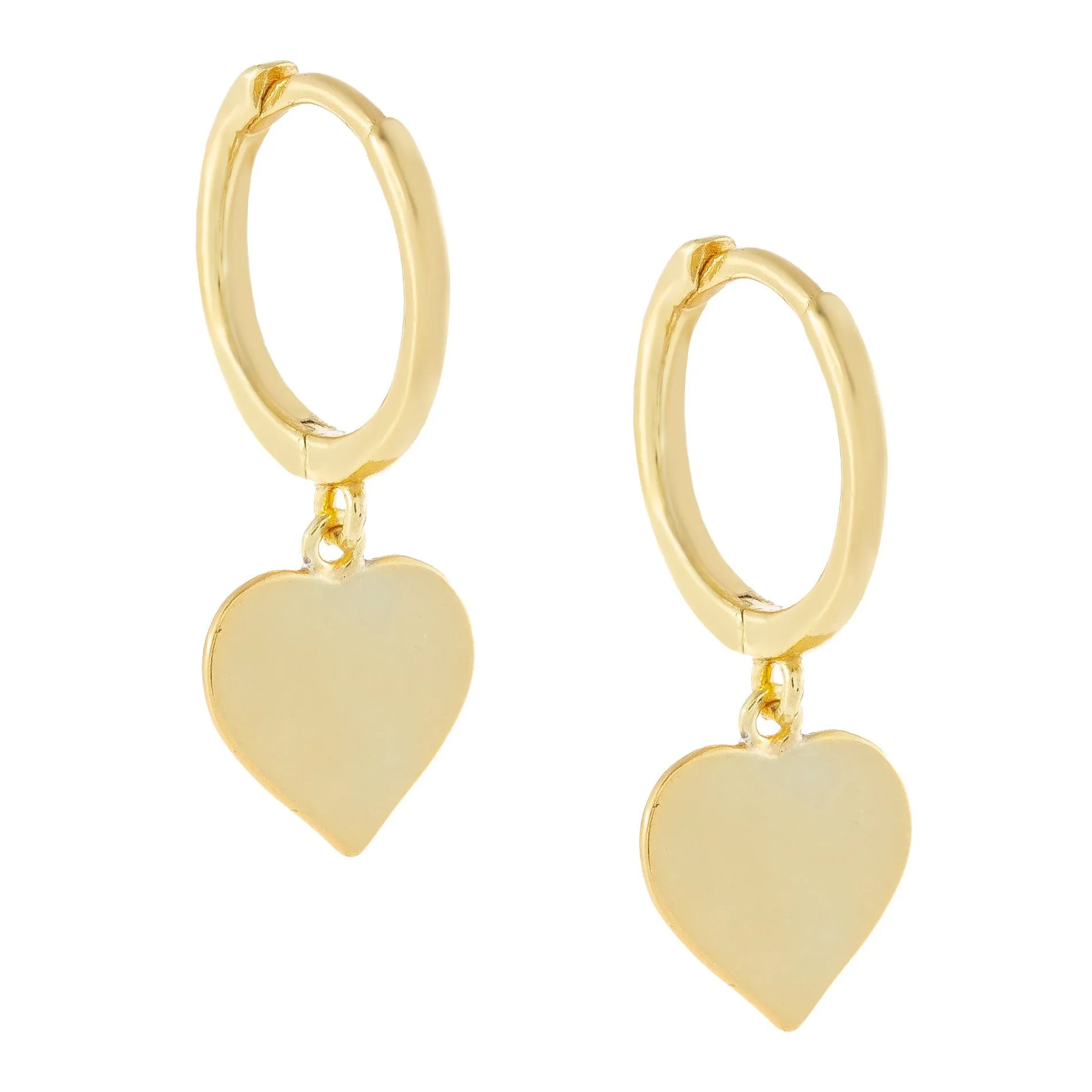 Solid Heart Huggie Earring