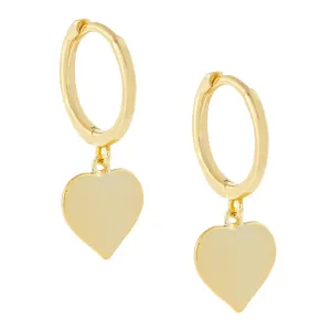 Solid Heart Huggie Earring