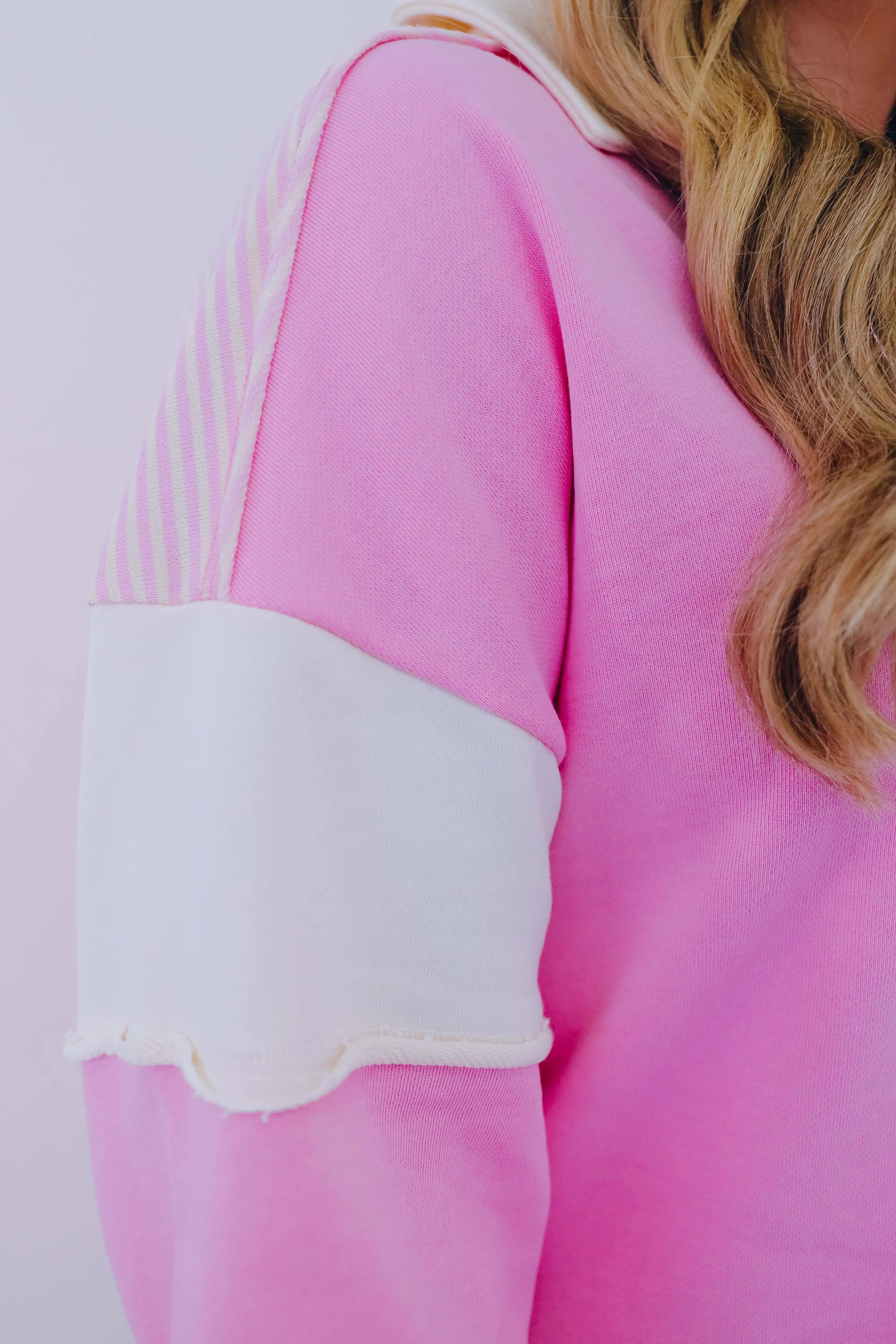 Southhampton Collared Colorblock Sweatshirt- 3 Colors