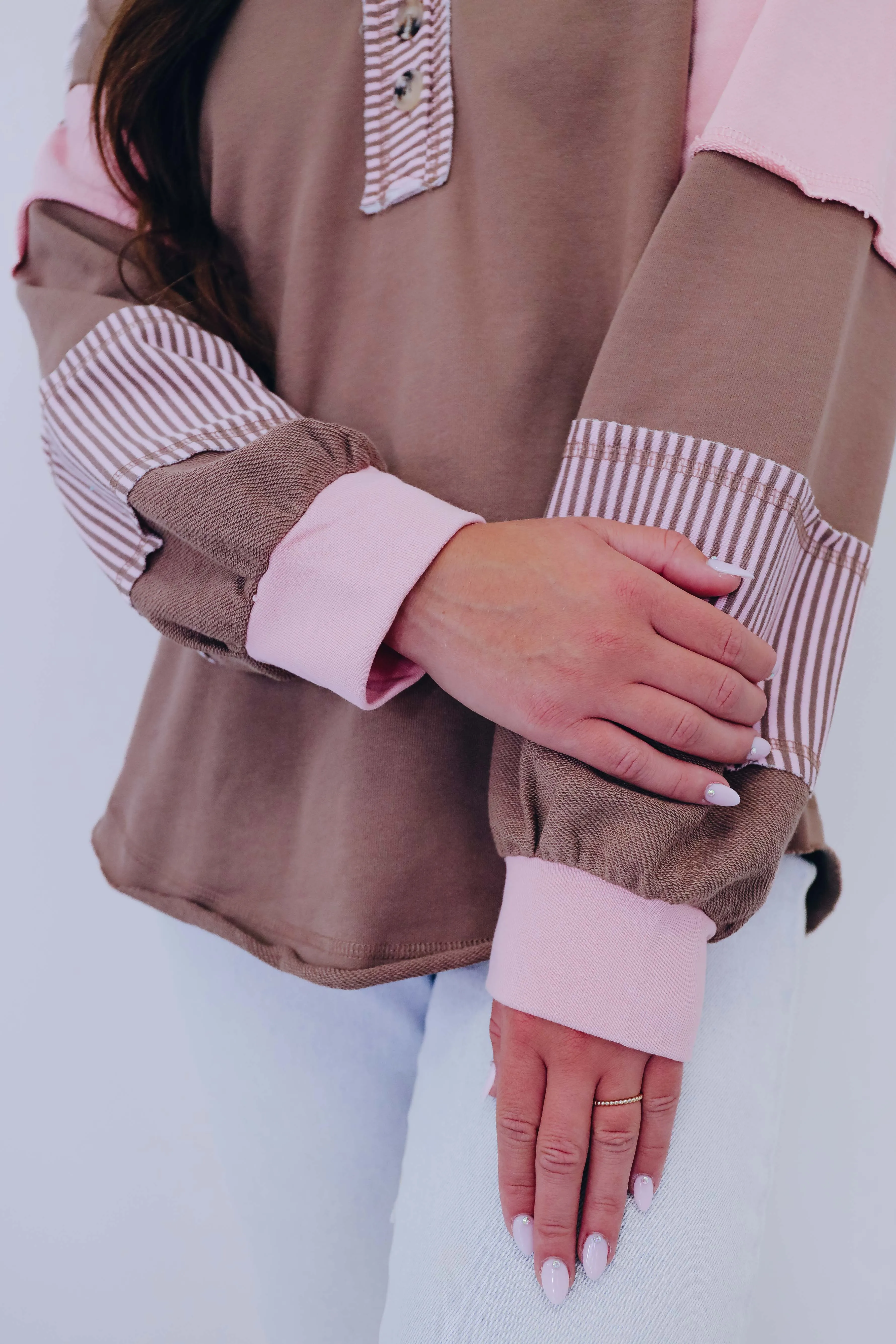Southhampton Collared Colorblock Sweatshirt- 3 Colors