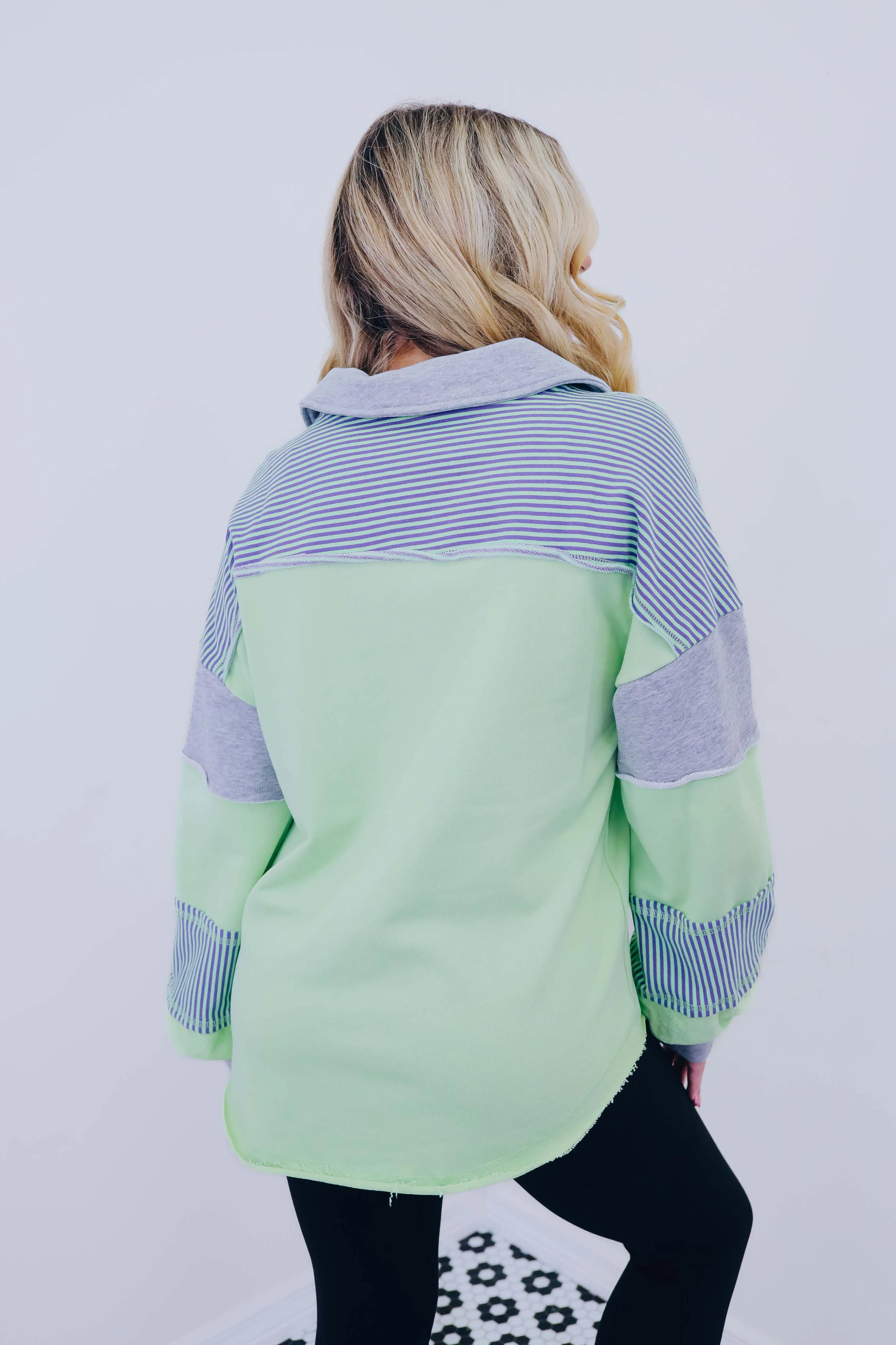 Southhampton Collared Colorblock Sweatshirt- 3 Colors