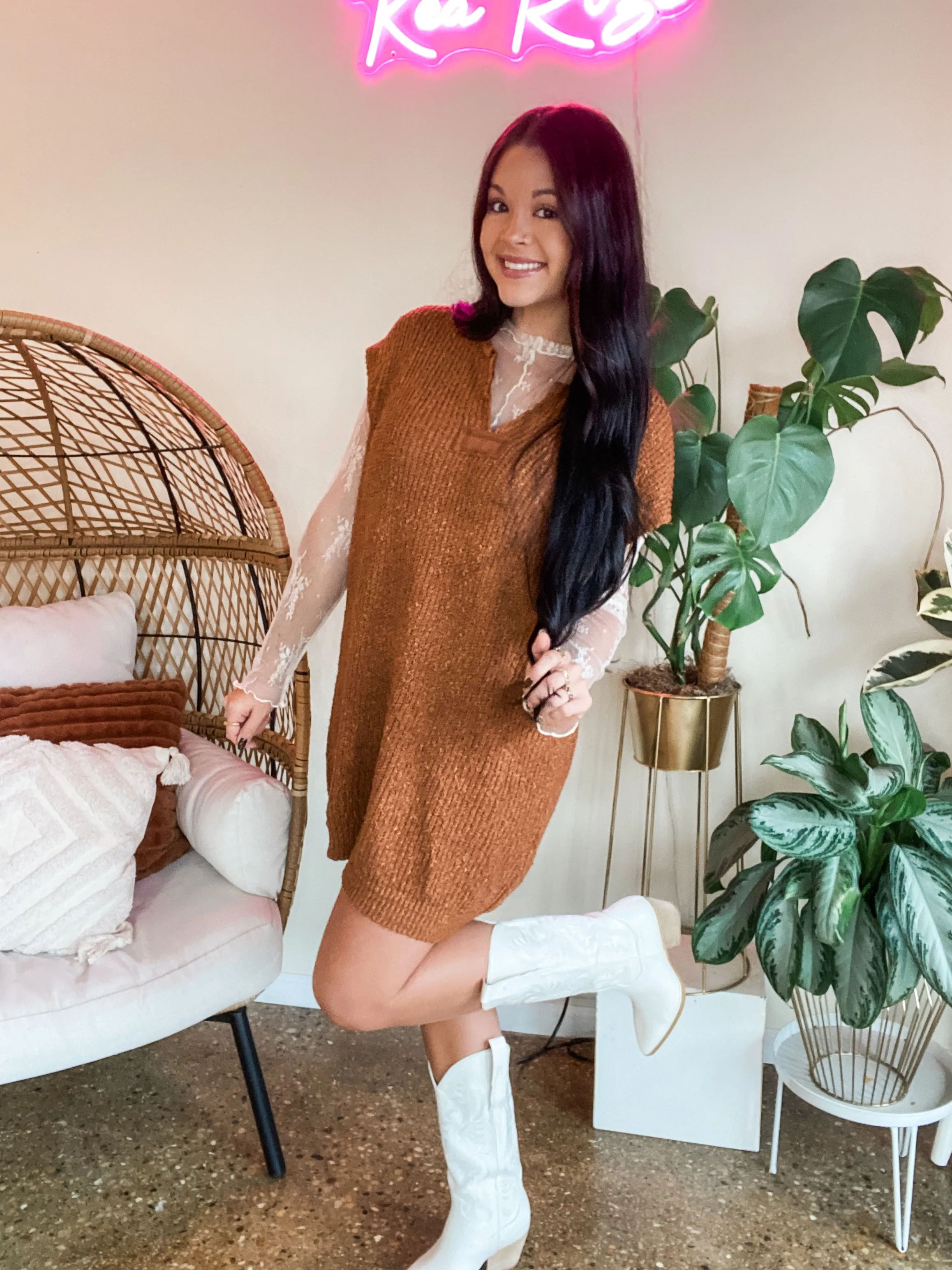 SPICE IT UP SWEATER VEST DRESS