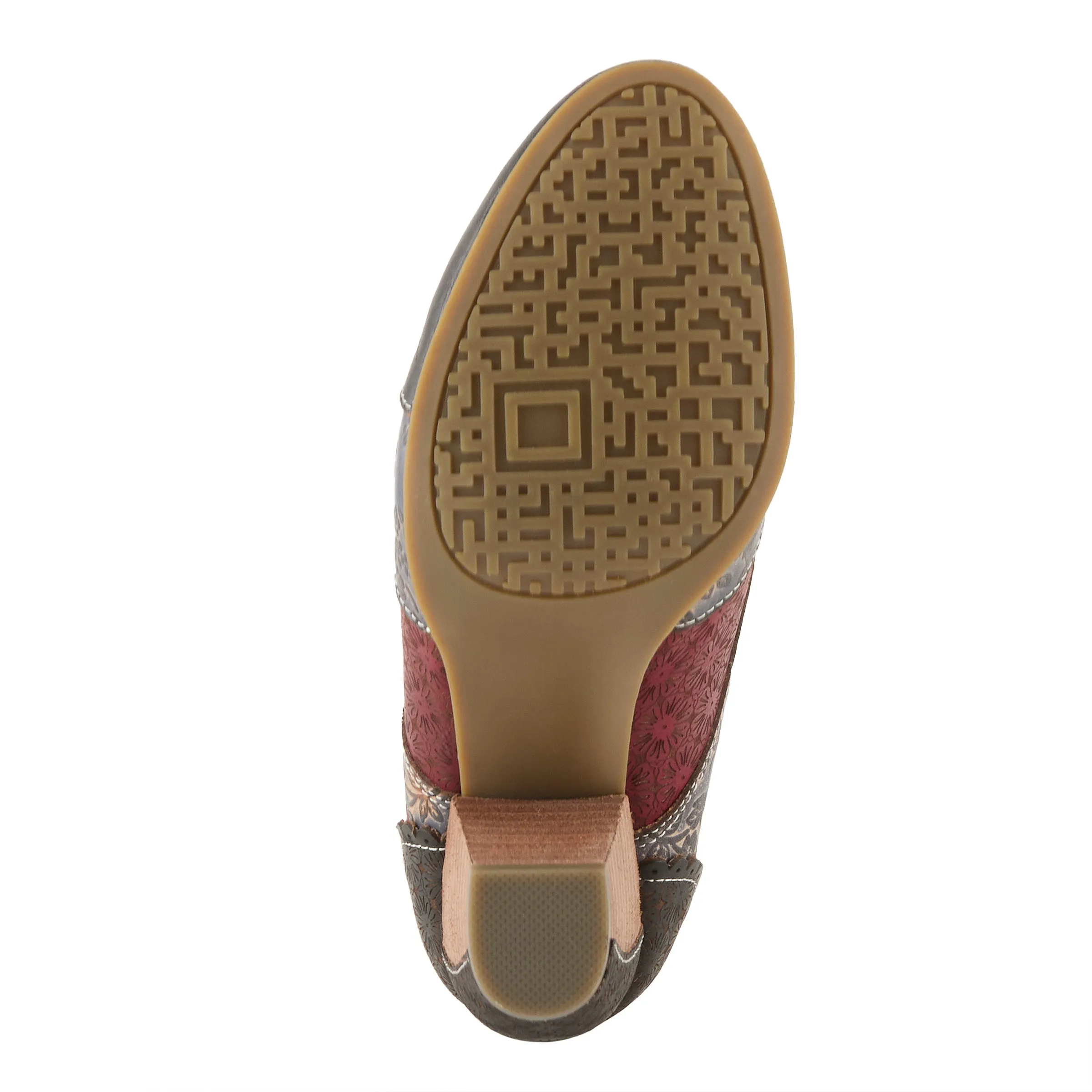 Spring Step Shoes L'Artiste Adelvice Fleur Women's Modern Floral Pattern Chunky Heel Shoes