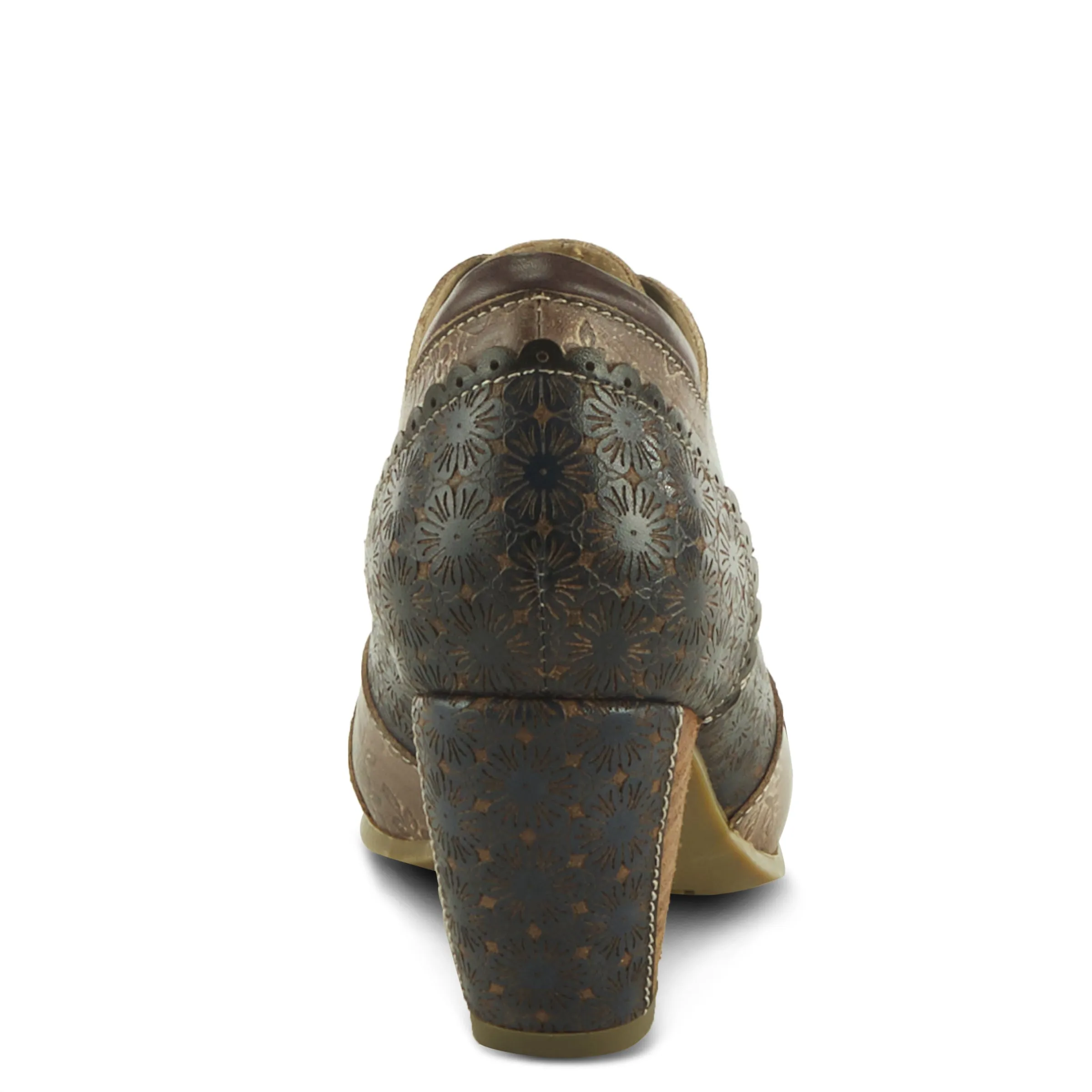 Spring Step Shoes L'Artiste Adelvice Fleur Women's Modern Floral Pattern Chunky Heel Shoes