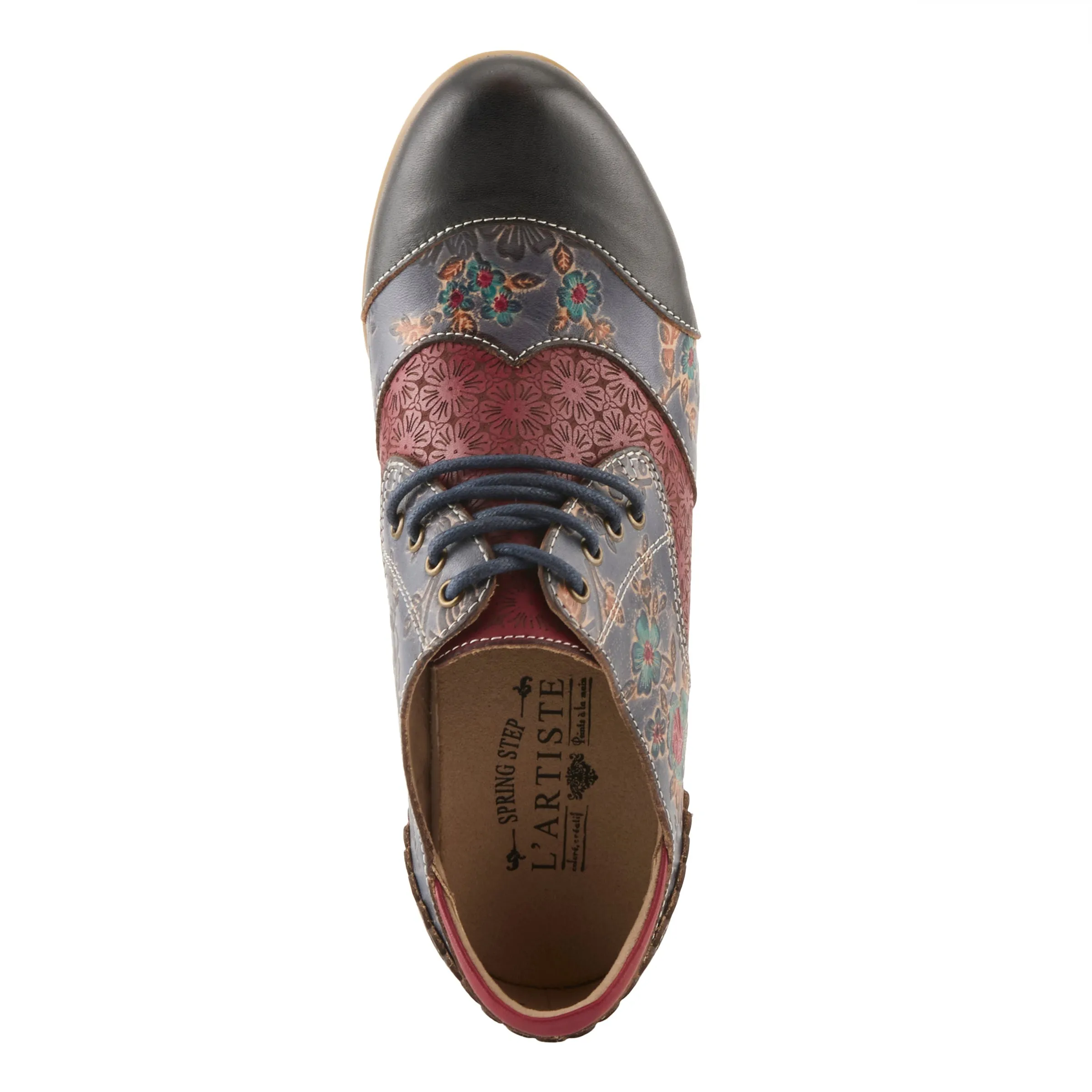 Spring Step Shoes L'Artiste Adelvice Fleur Women's Modern Floral Pattern Chunky Heel Shoes