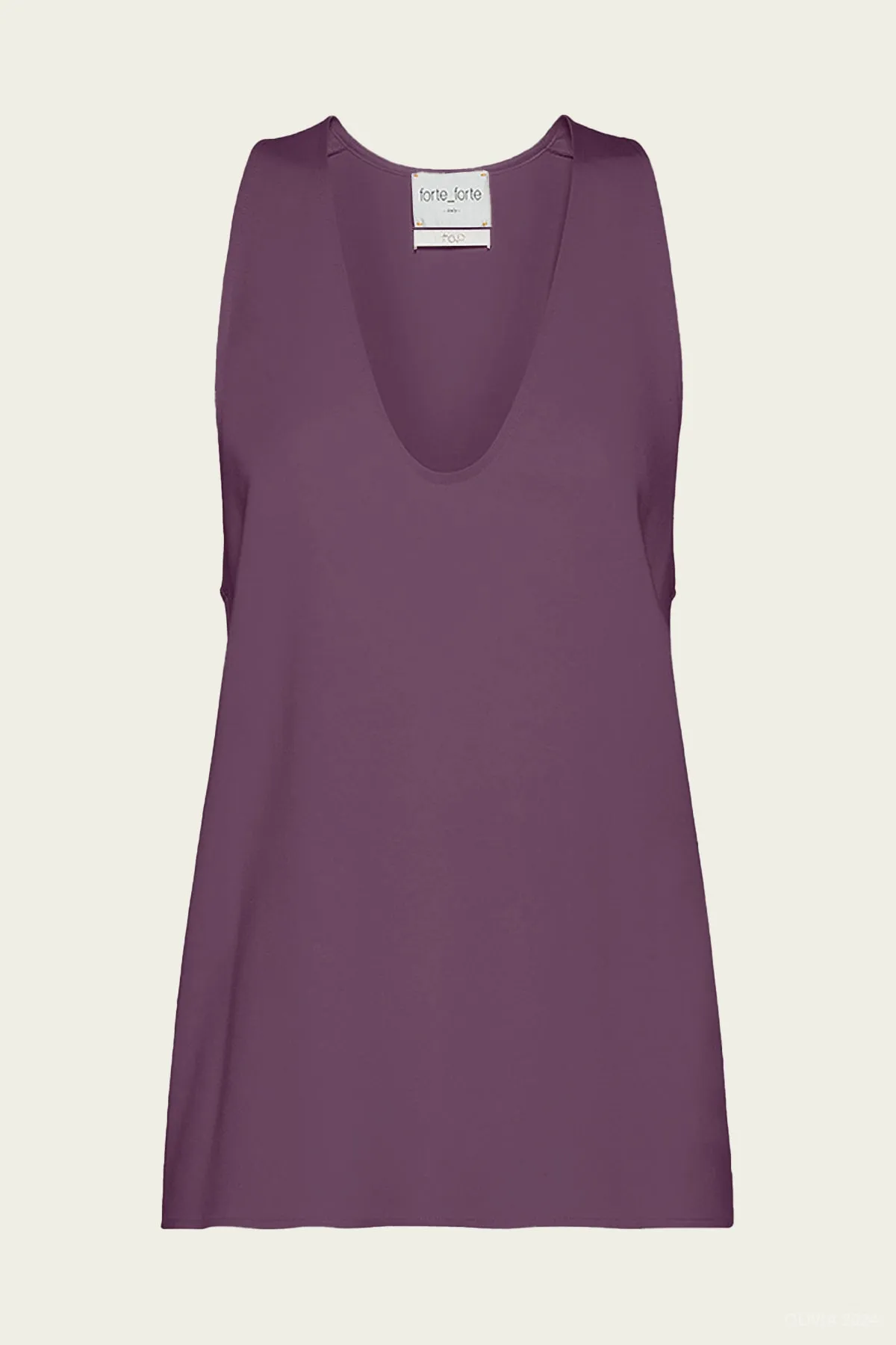 Stretch Cady Crepe Chic Top in Ruby