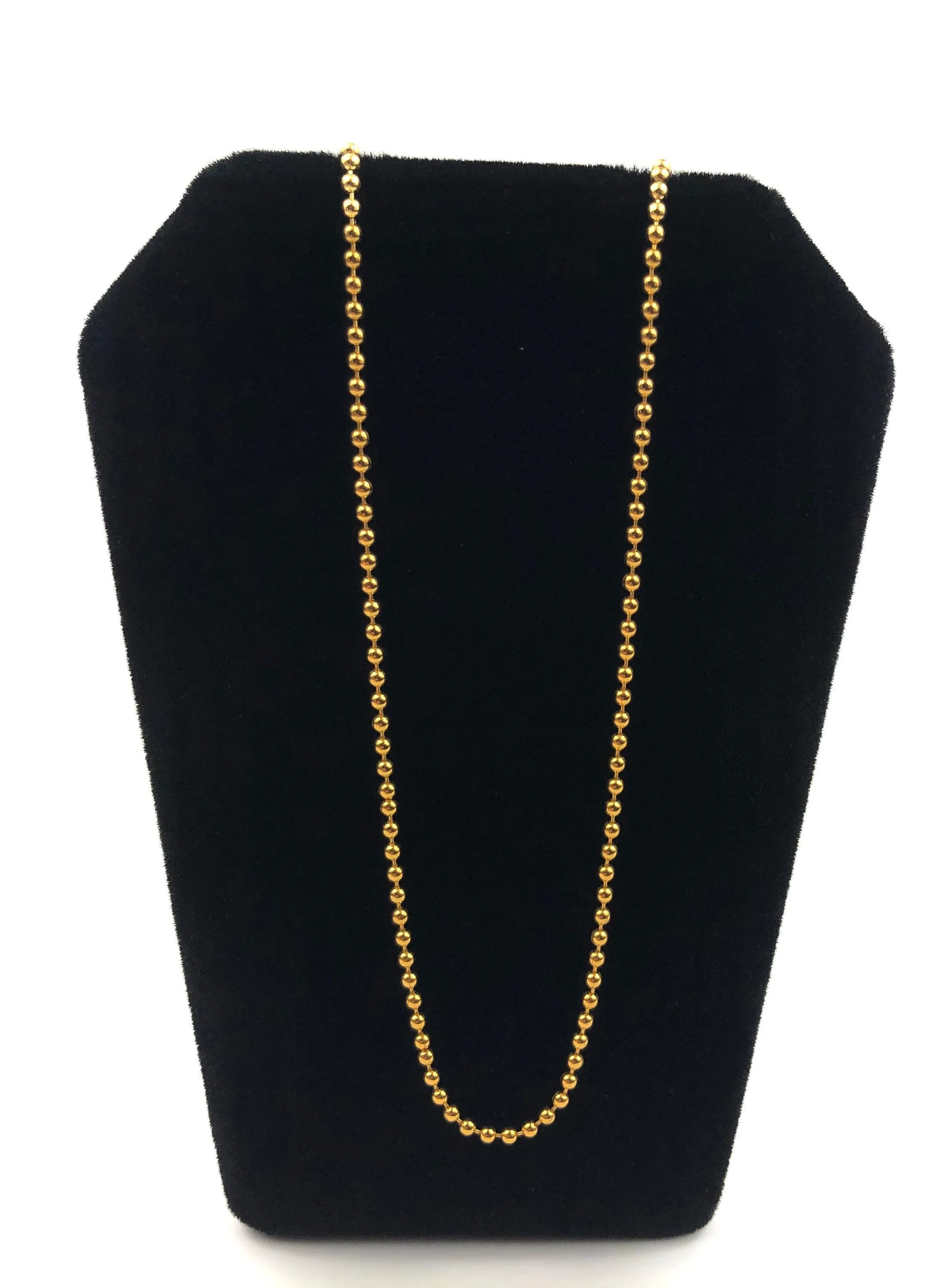 Stylish 16inch 1.5mm 14kGF Bead Chain Sku:401372016L