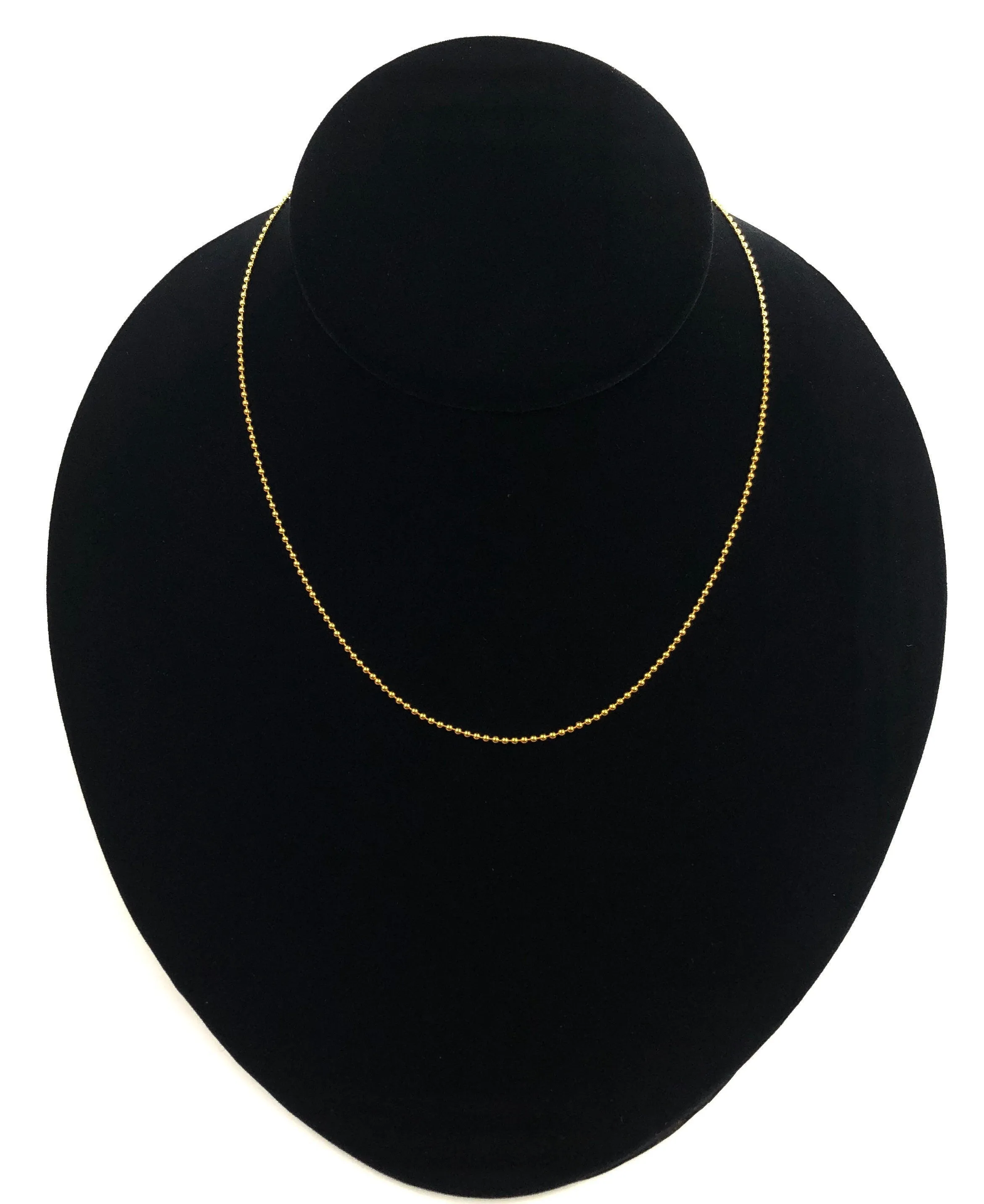 Stylish 16inch 1.5mm 14kGF Bead Chain Sku:401372016L