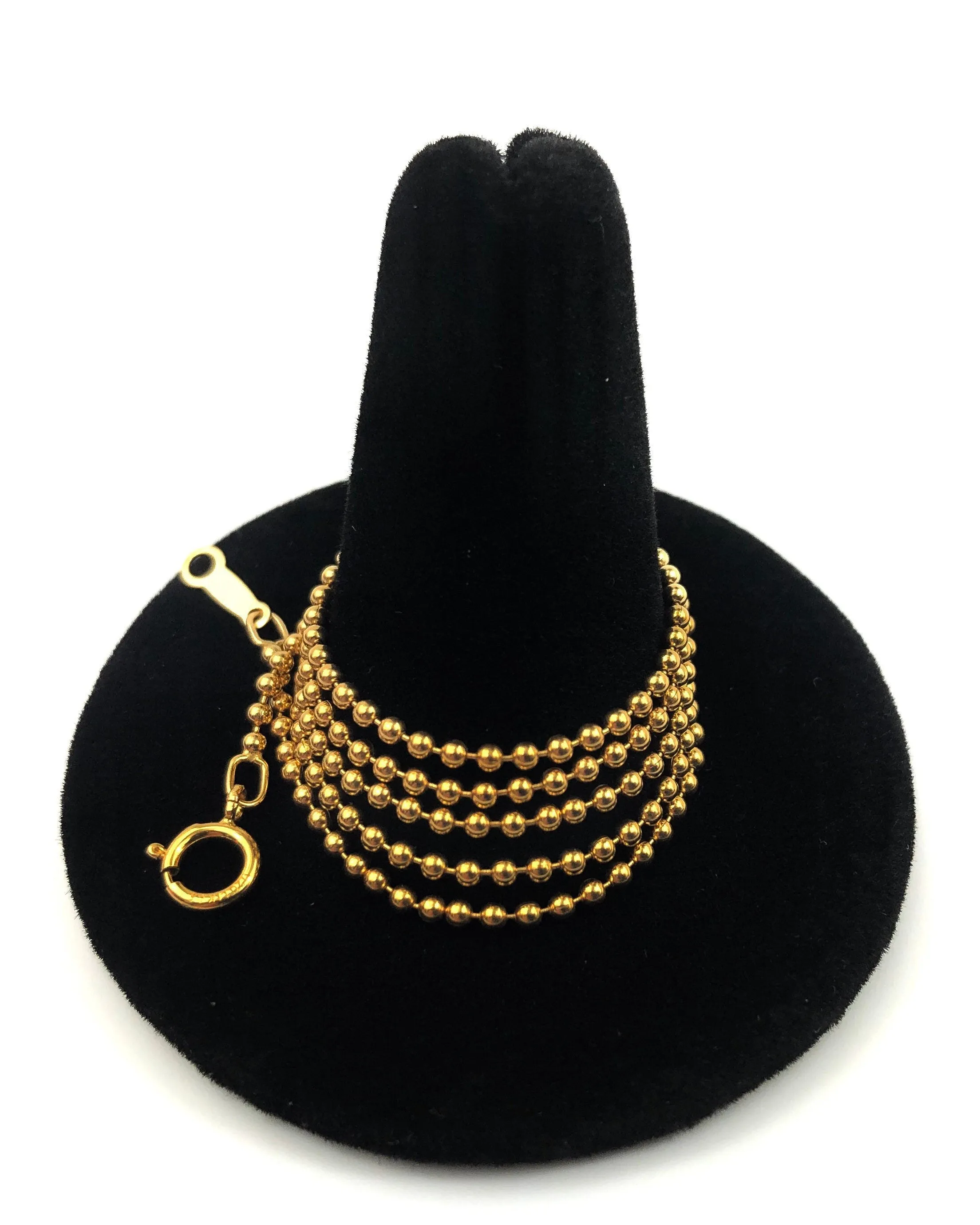 Stylish 16inch 1.5mm 14kGF Bead Chain Sku:401372016L
