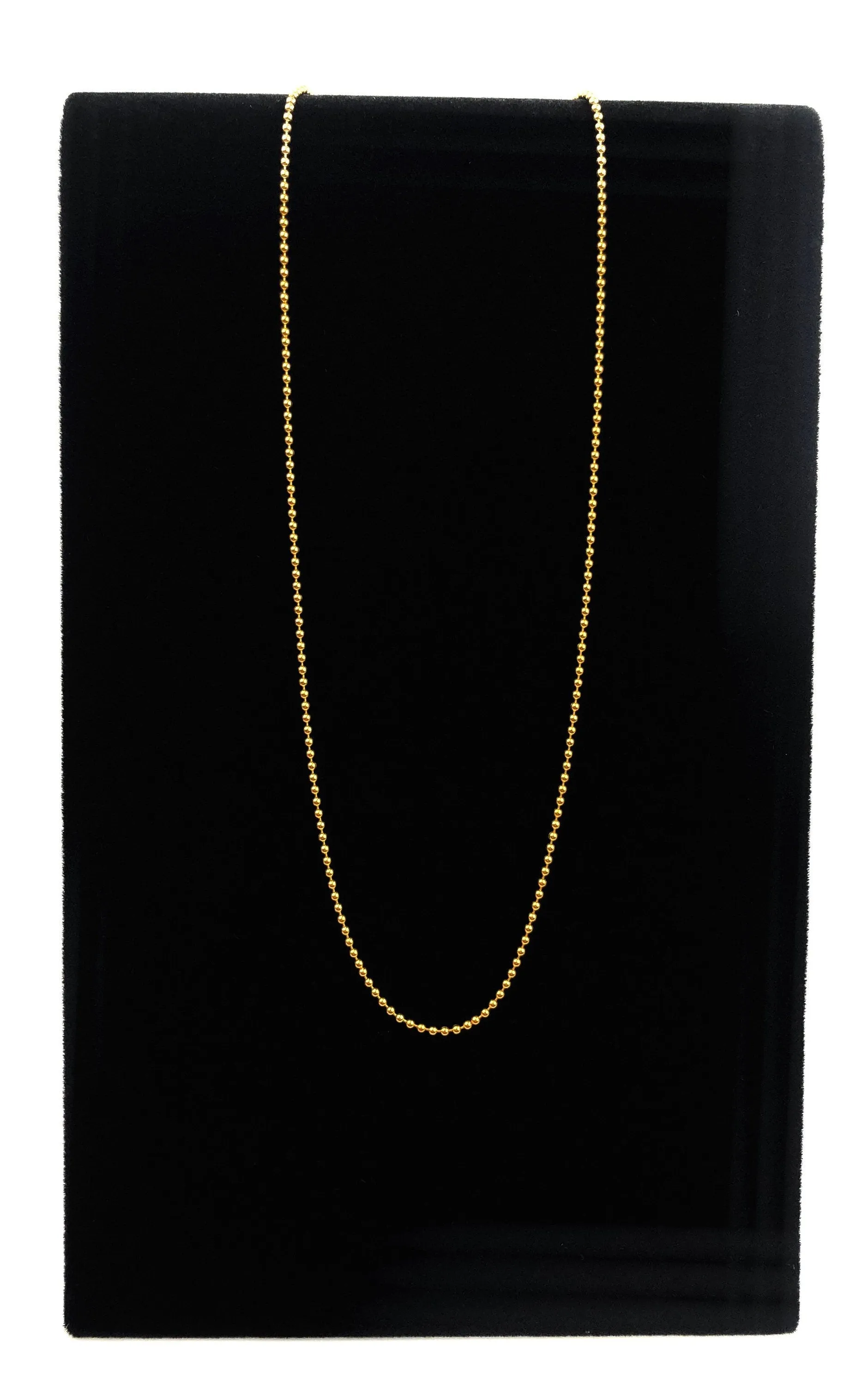 Stylish 16inch 1.5mm 14kGF Bead Chain Sku:401372016L