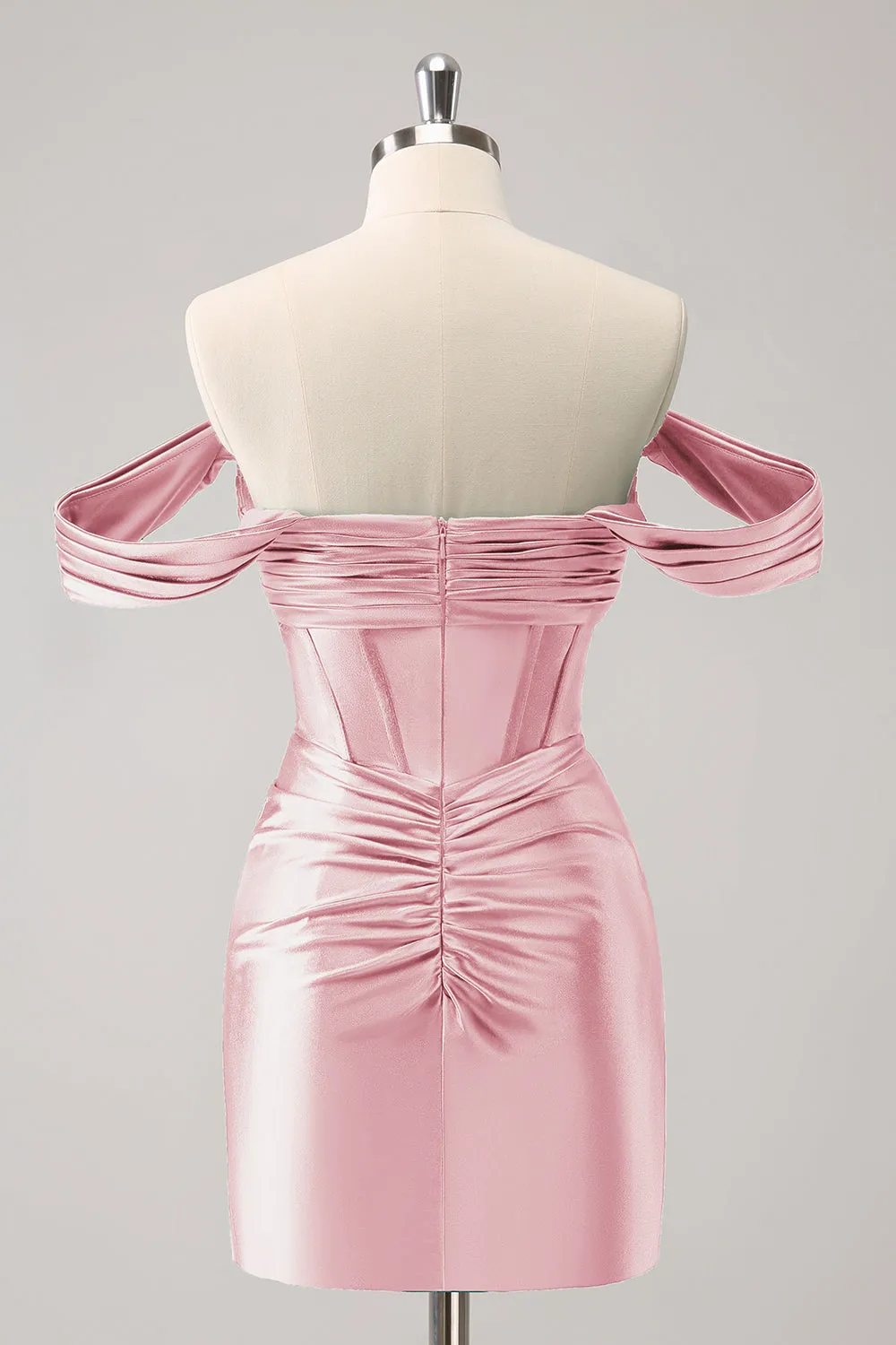 Stylish Fuchsia Bodycon Off The Shoulder Hollow Out Corset Short Homecoming Dress