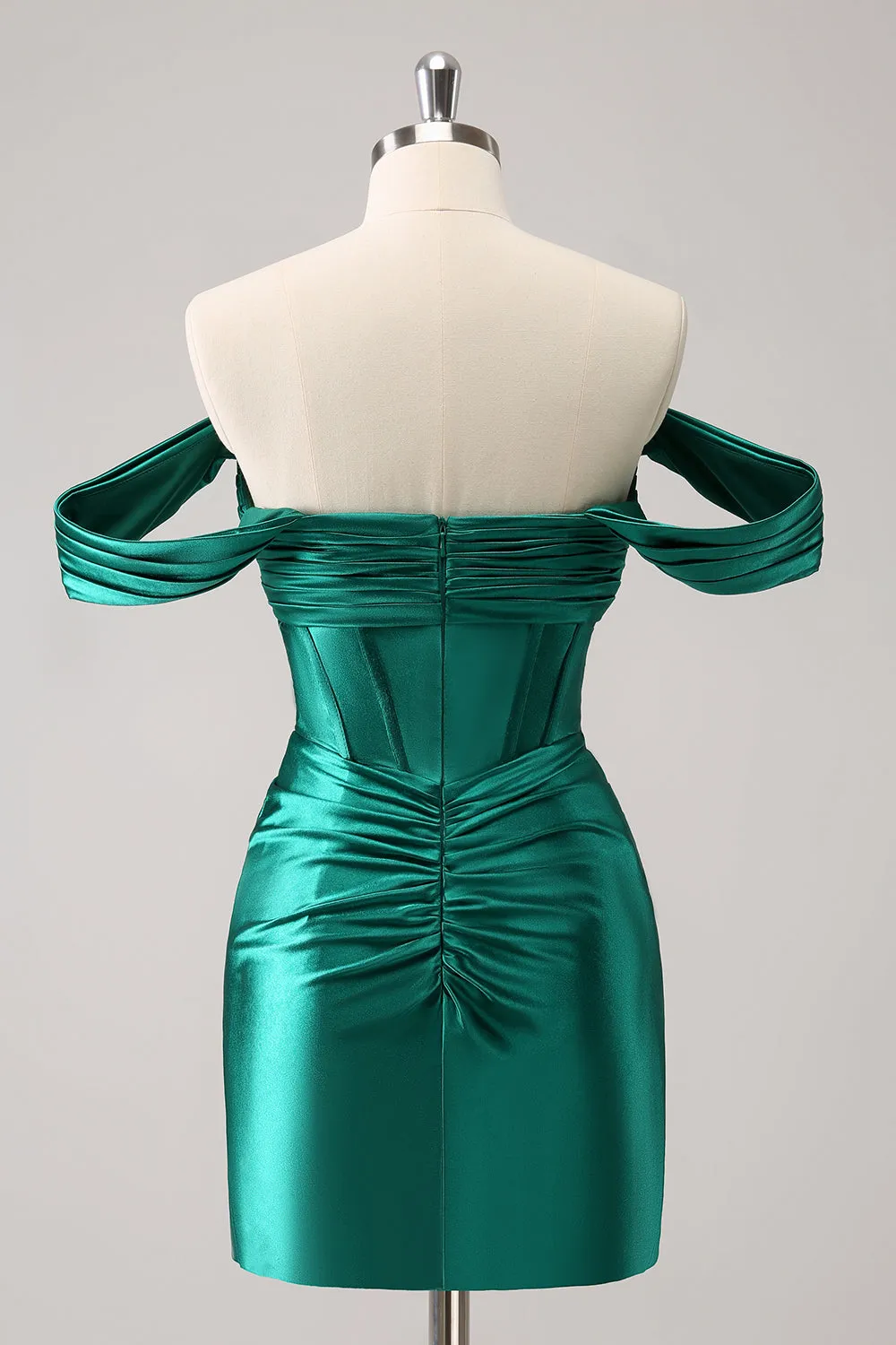 Stylish Fuchsia Bodycon Off The Shoulder Hollow Out Corset Short Homecoming Dress