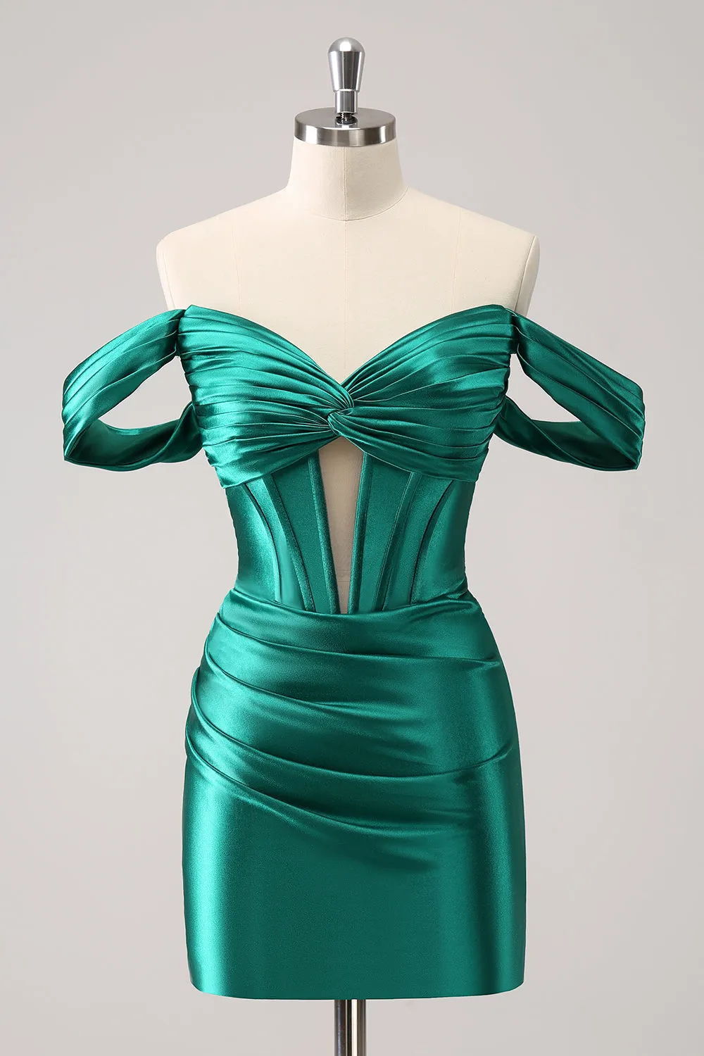 Stylish Fuchsia Bodycon Off The Shoulder Hollow Out Corset Short Homecoming Dress