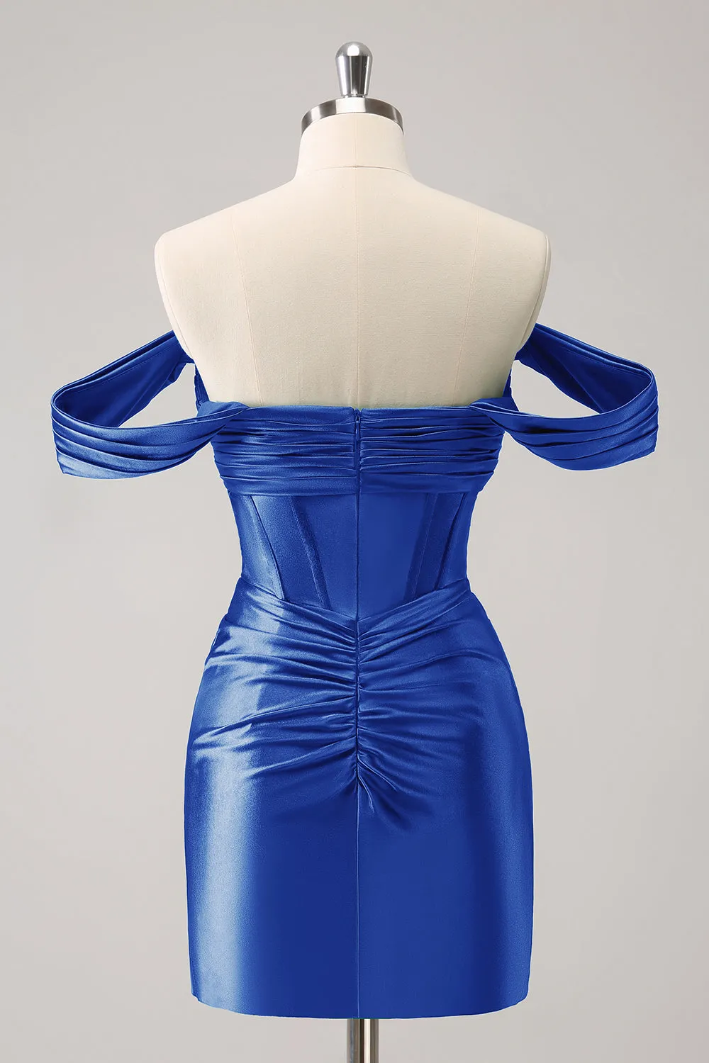 Stylish Fuchsia Bodycon Off The Shoulder Hollow Out Corset Short Homecoming Dress