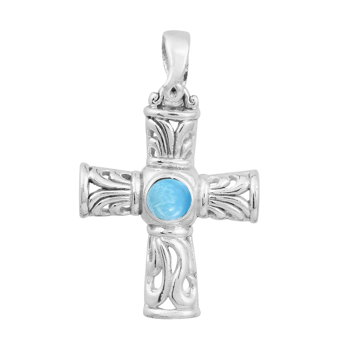 Stylish Jesus Christ Cross Multi Choice Gemstone Pendant