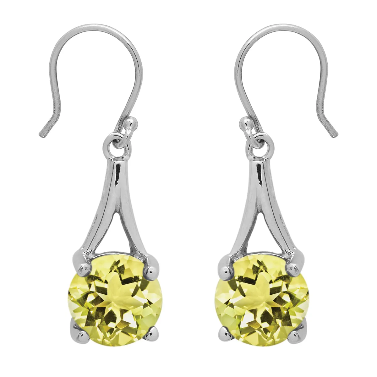 Stylish Round Multi Choice Gemstone 925 Sterling Silver Earring