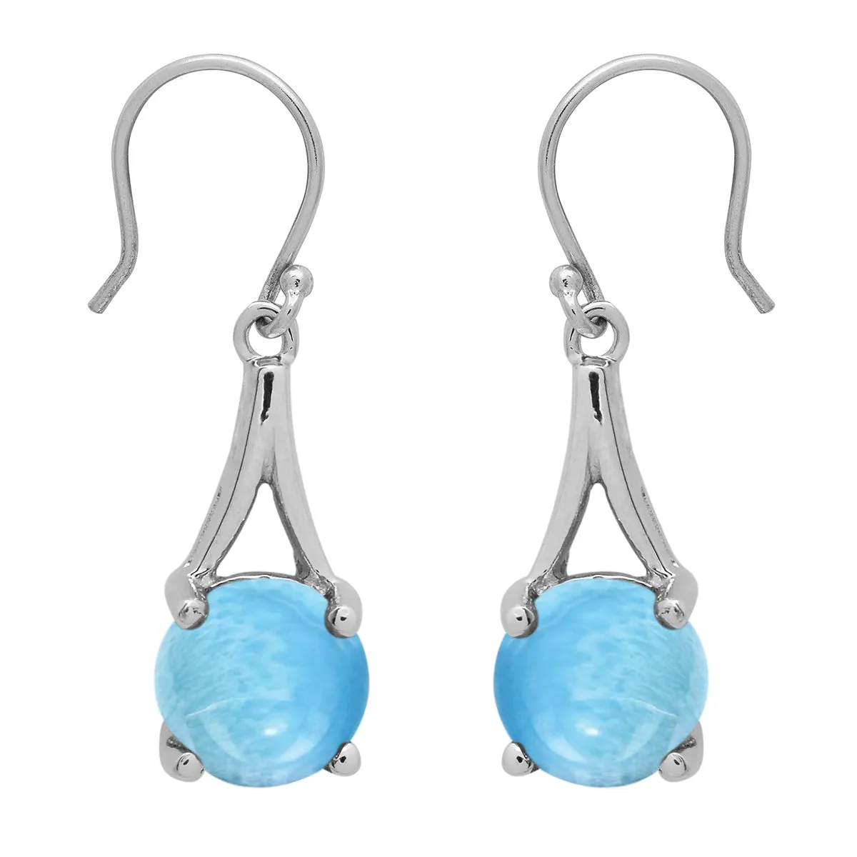 Stylish Round Multi Choice Gemstone 925 Sterling Silver Earring