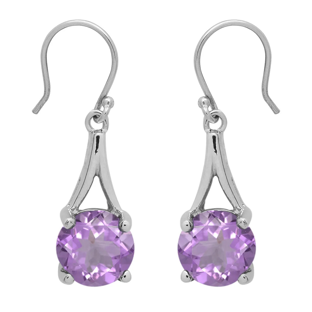 Stylish Round Multi Choice Gemstone 925 Sterling Silver Earring