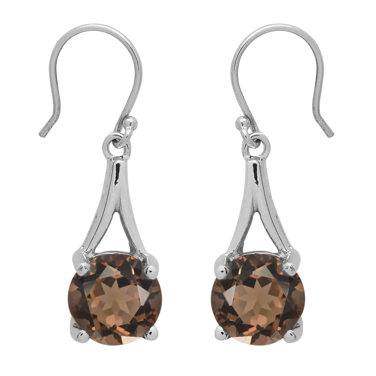 Stylish Round Multi Choice Gemstone 925 Sterling Silver Earring