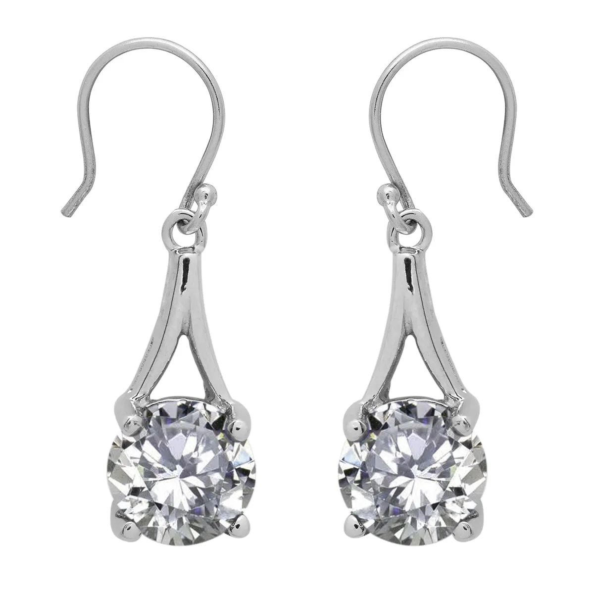 Stylish Round Multi Choice Gemstone 925 Sterling Silver Earring