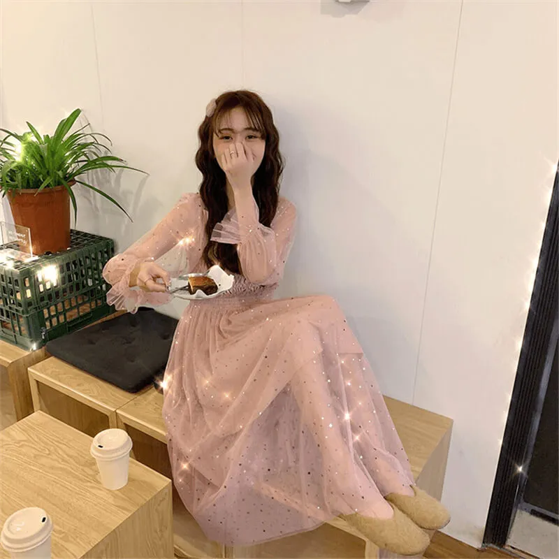 [@subbotinaaazz]  "CHIC STAR MESH" DRESS K060107REVIEW
