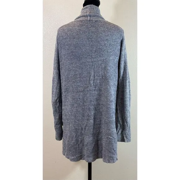 Super Soft Barefoot Dreams Cozy Chic Lite Circle Dark Gray Cardigan Women’s Medi
