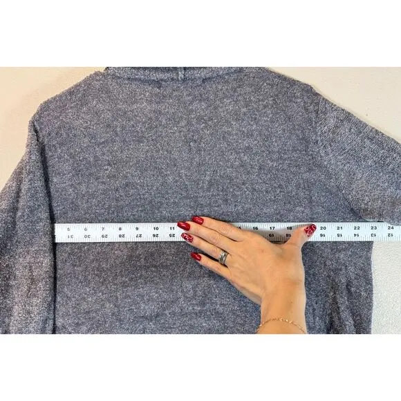 Super Soft Barefoot Dreams Cozy Chic Lite Circle Dark Gray Cardigan Women’s Medi