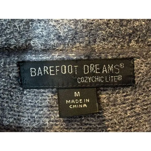 Super Soft Barefoot Dreams Cozy Chic Lite Circle Dark Gray Cardigan Women’s Medi