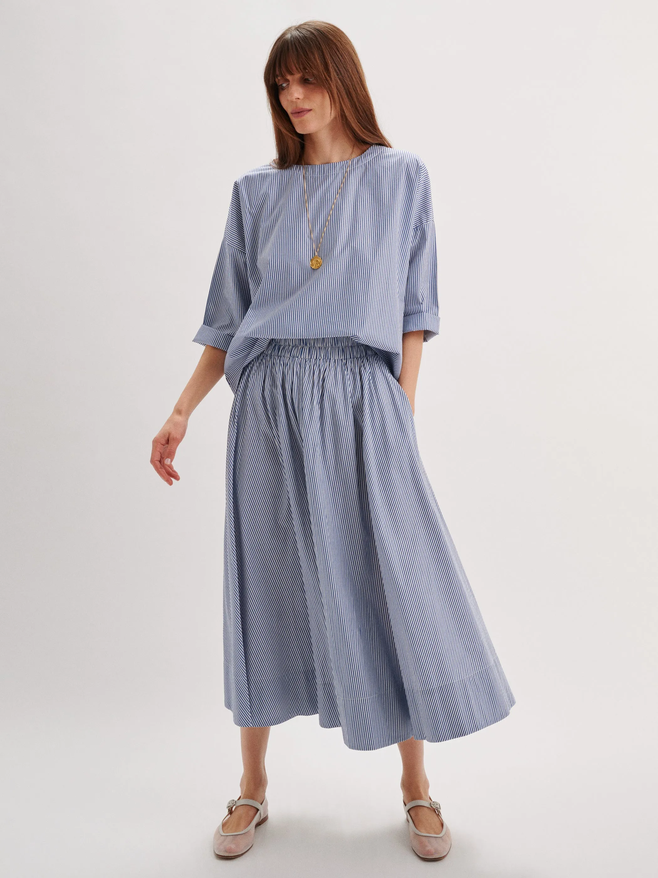 The Kyria Circle Skirt in Cotton Poplin
