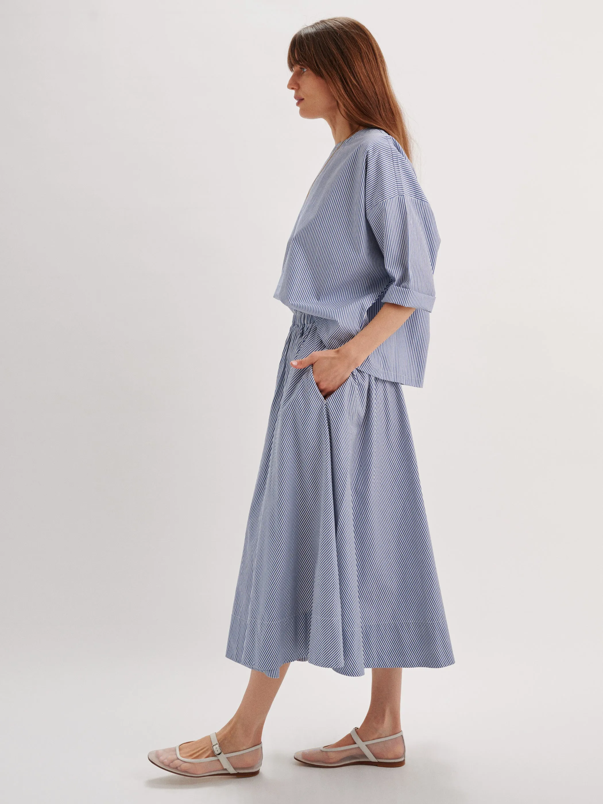 The Kyria Circle Skirt in Cotton Poplin
