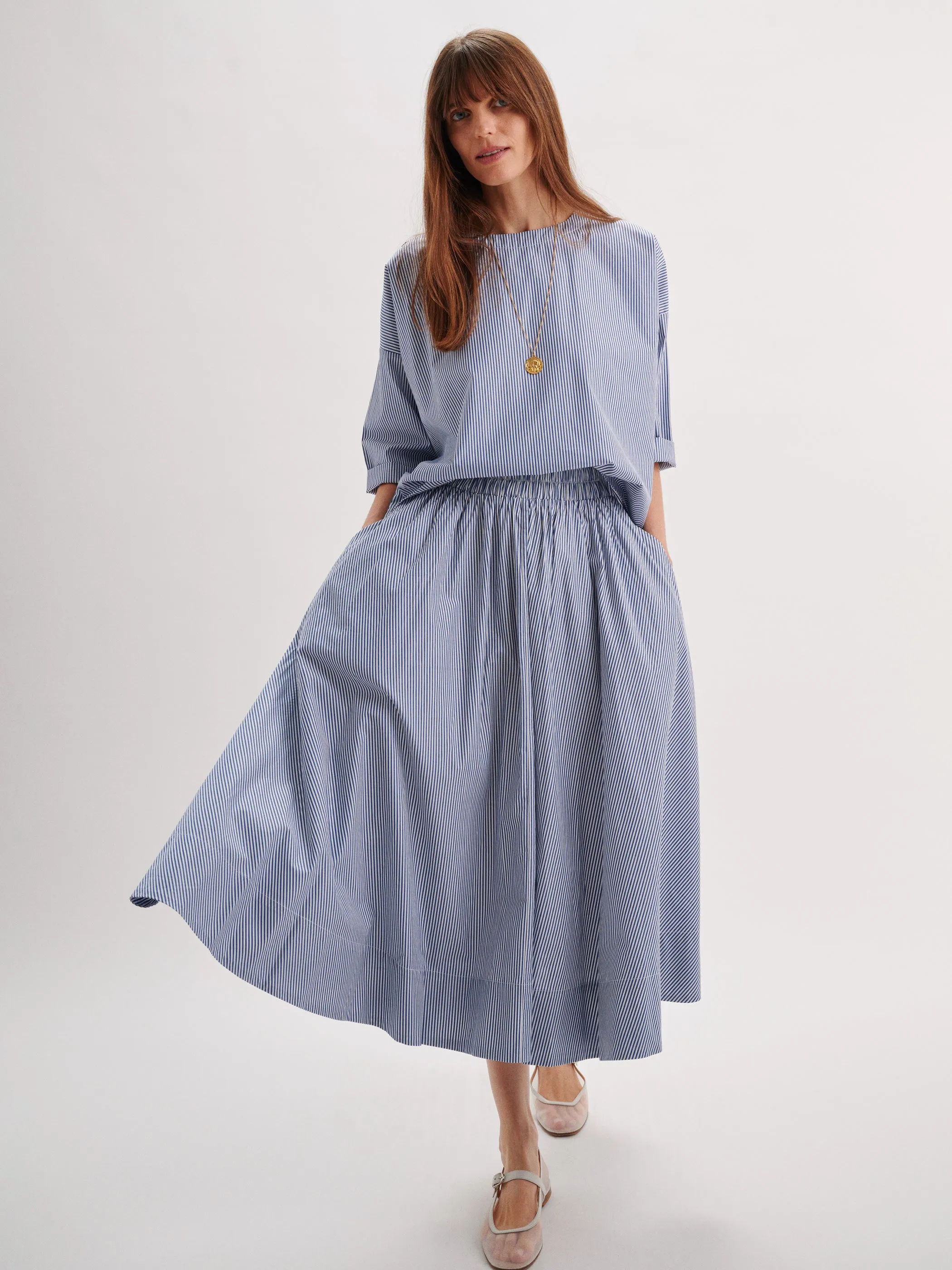 The Kyria Circle Skirt in Cotton Poplin
