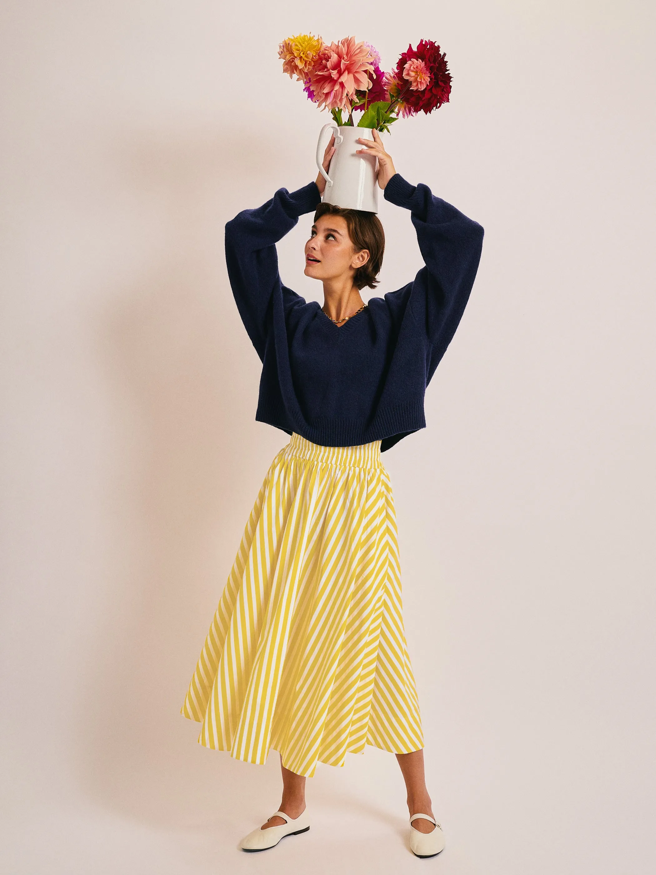 The Kyria Circle Skirt in Cotton Poplin