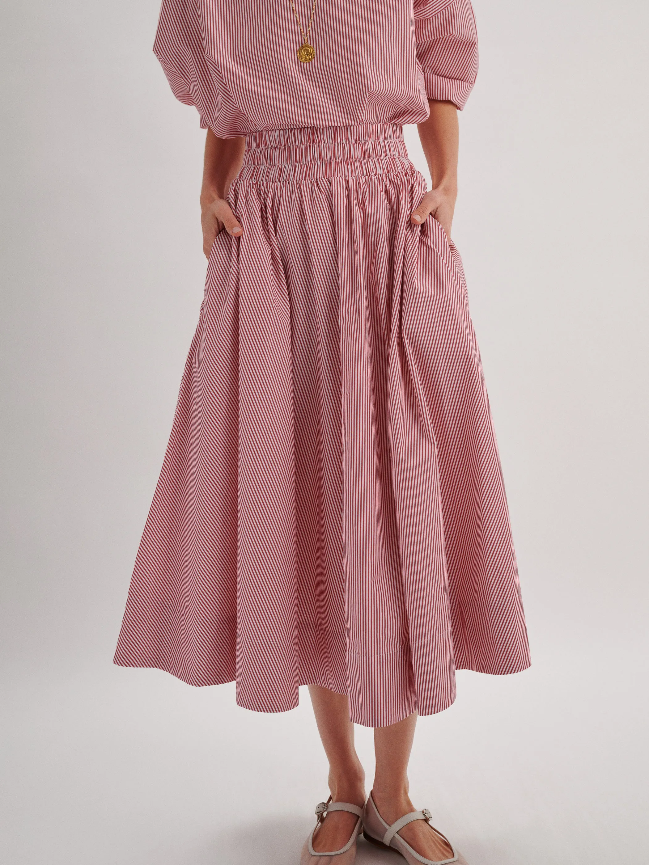 The Kyria Circle Skirt in Cotton Poplin