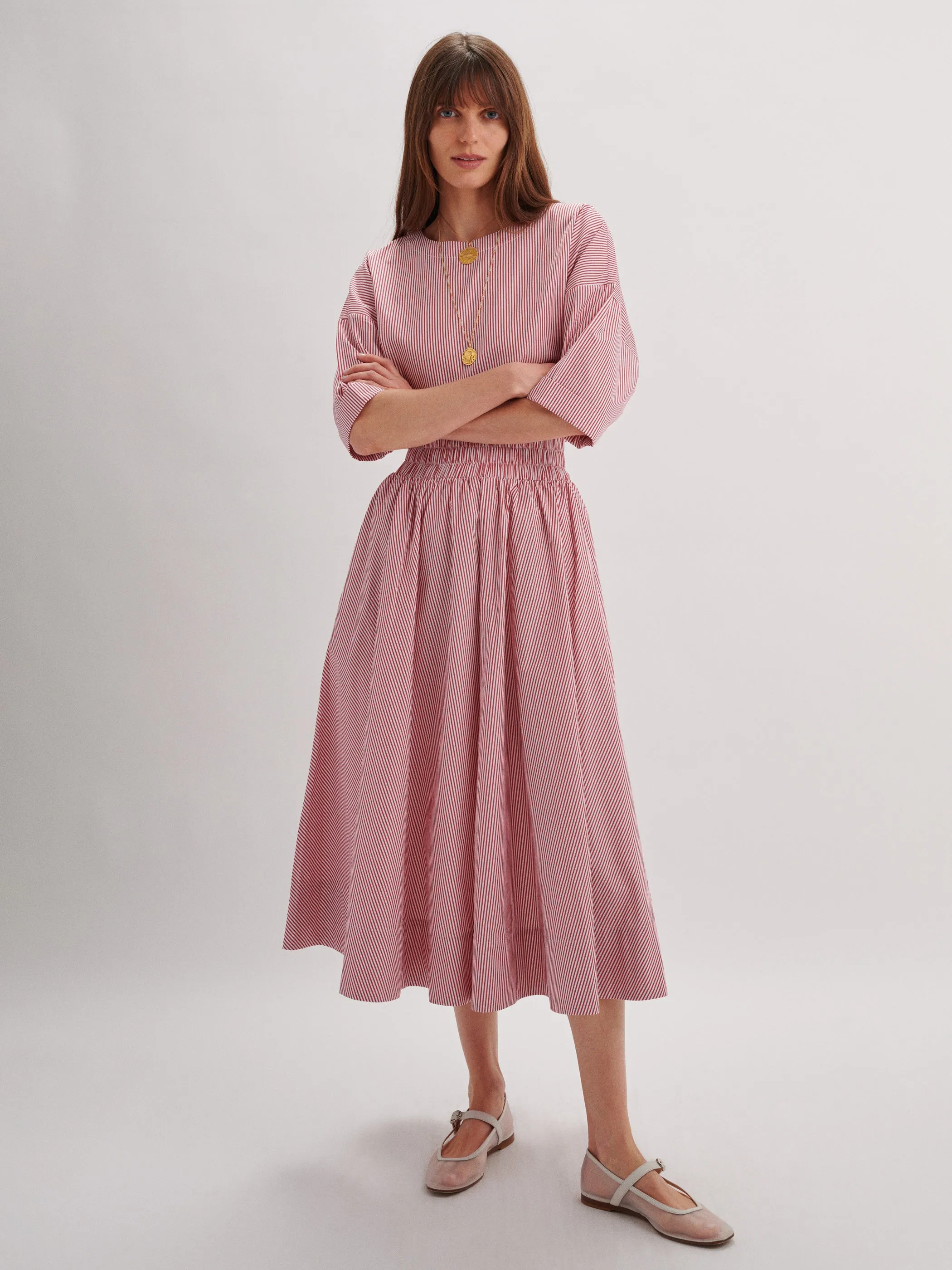 The Kyria Circle Skirt in Cotton Poplin