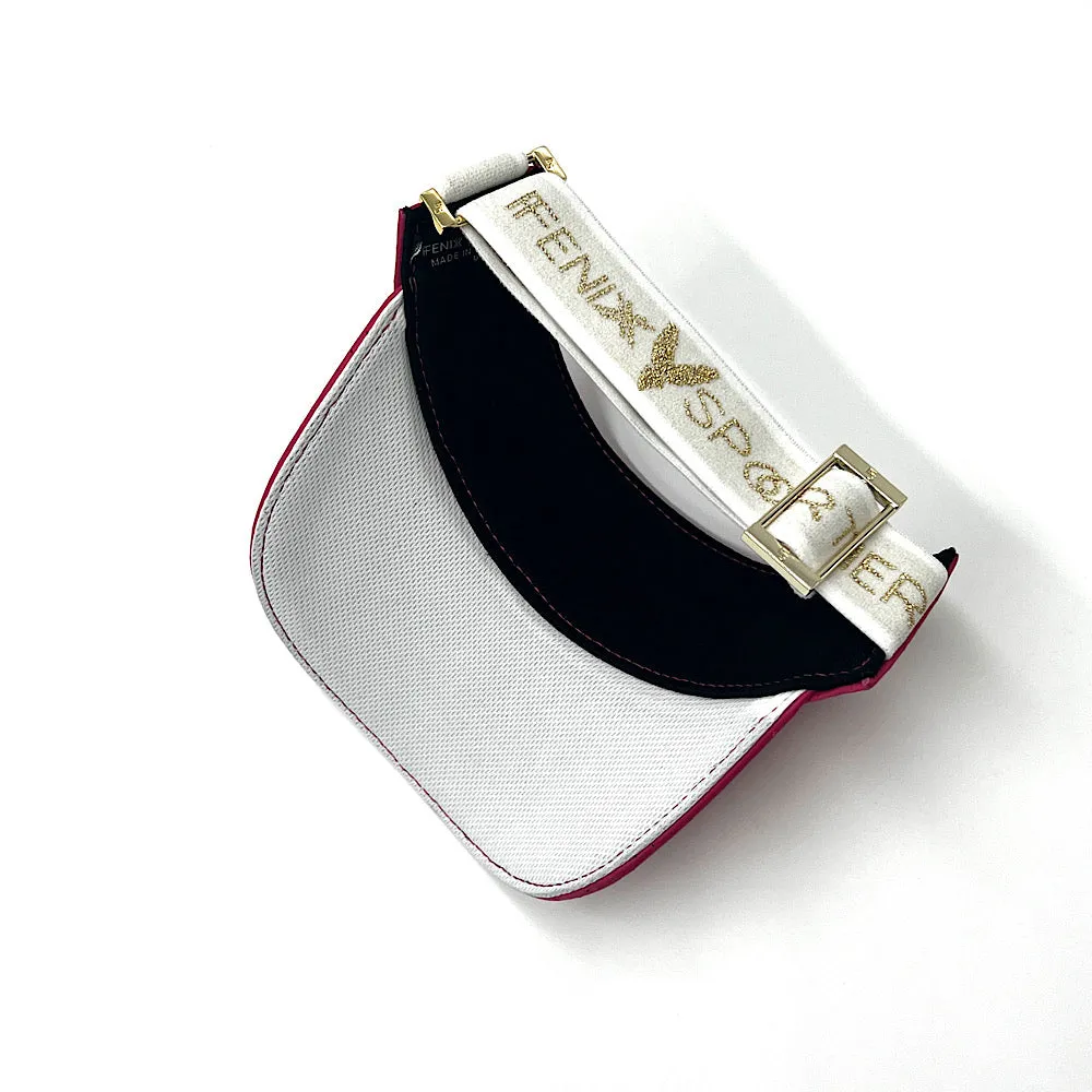 The Leather Visor - White & Gold