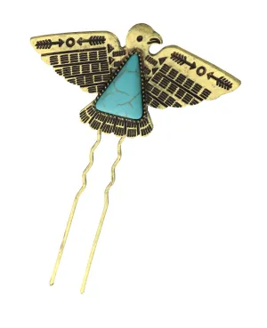 Thunderbird Turquoise Hair Pin