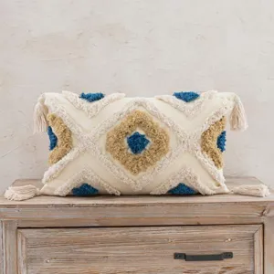 Tufted Western Boho Lumbar Pillow Cover