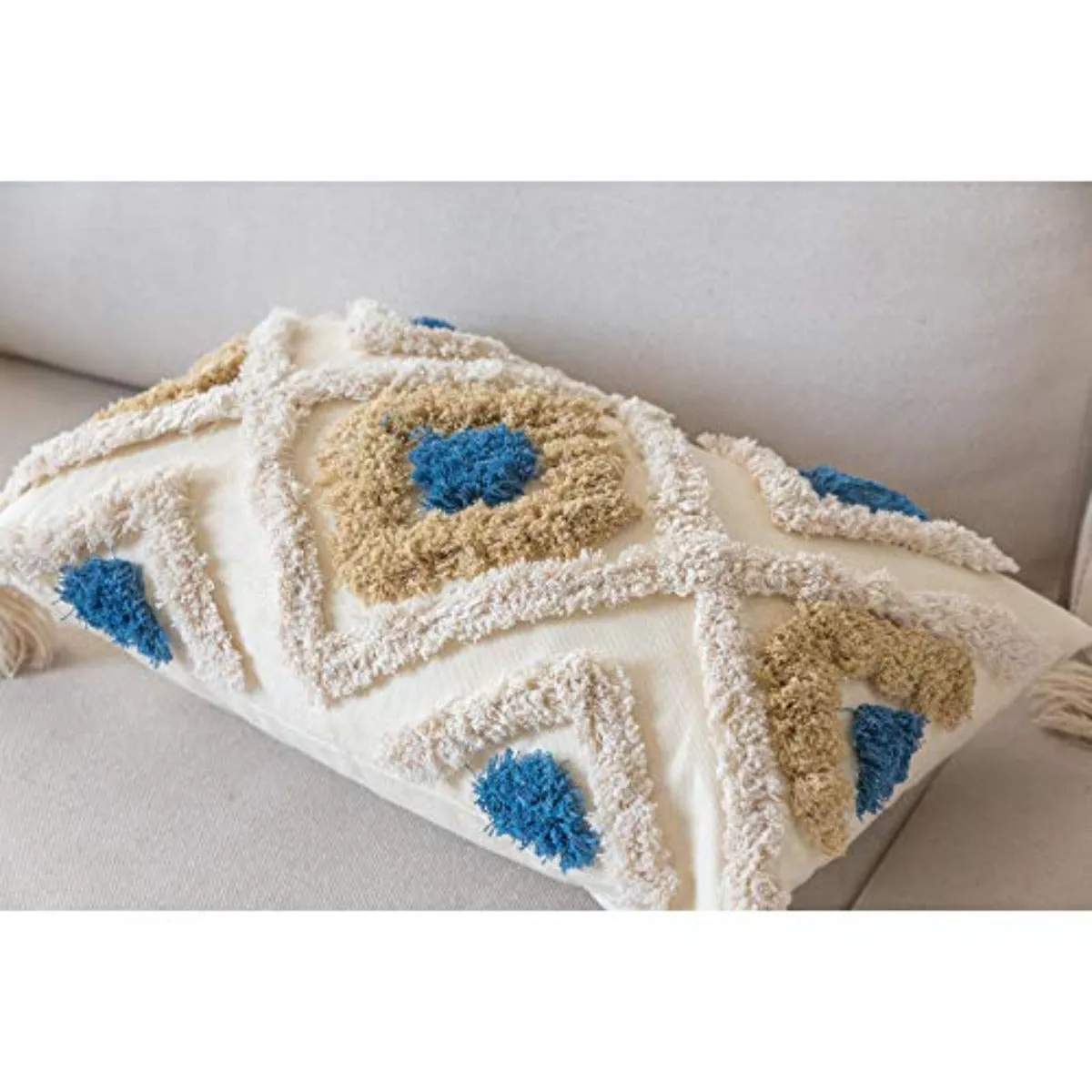 Tufted Western Boho Lumbar Pillow Cover