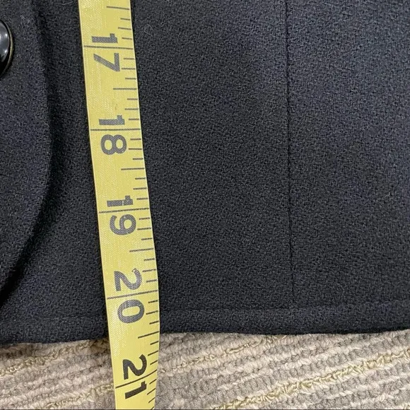 VTG Pendleton 100% Pure Virgin Wool Black Blazer Cropped Jacket Sz 10 Made in US