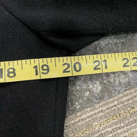 VTG Pendleton 100% Pure Virgin Wool Black Blazer Cropped Jacket Sz 10 Made in US