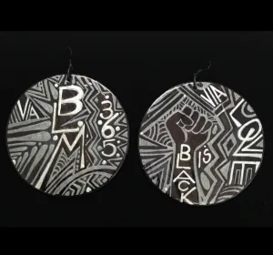 Wearable Art Earrings Black Out Style
