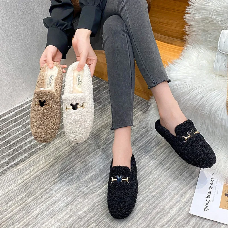 Women Stylish Casual Comfort Winter Fur Slippers